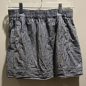 NWOT J. Crew Blue/White Striped Mini Skirt, XS